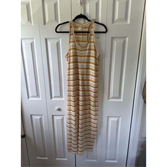 Lou & Grey Small Stripe Crochet Racerback Maxi Dress - Picture 1 of 7